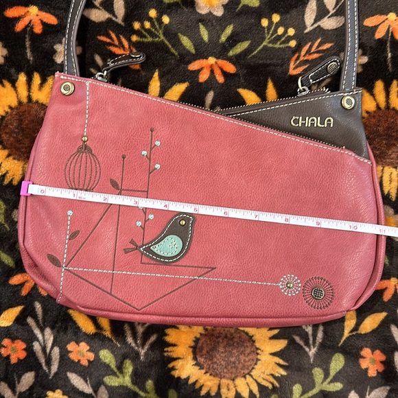 Chala CRISS CROSS Cross-body Pleather Purse Bag BIRD - Picture 9 of 9